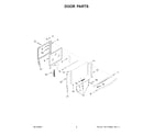 Whirlpool WEG750H0HB6 door parts diagram