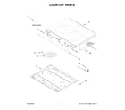 Whirlpool YWFES5030RB0 cooktop parts diagram