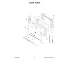 Whirlpool YWFES5030RB0 door parts diagram