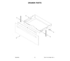 Whirlpool YWFES5030RB0 drawer parts diagram