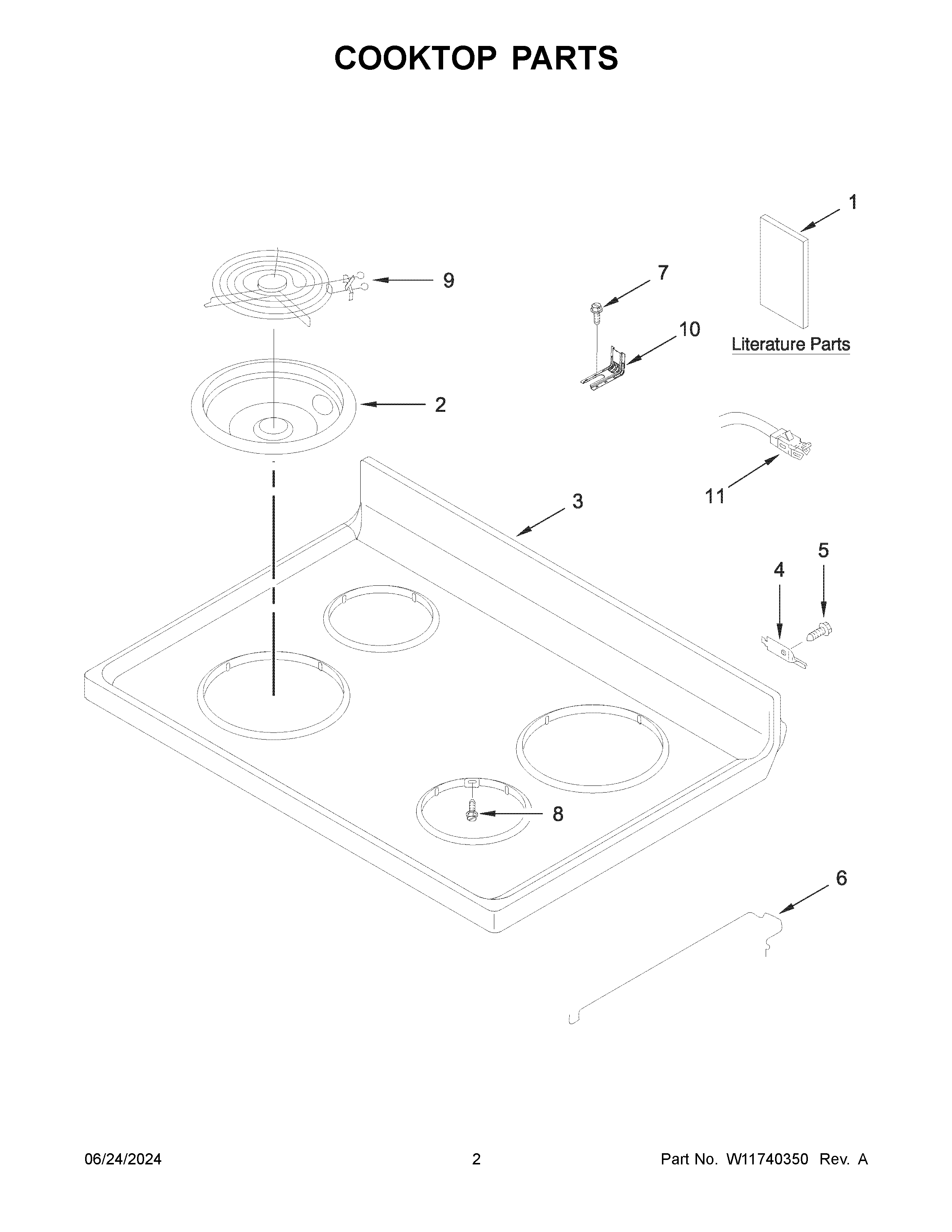 Cooktop parts