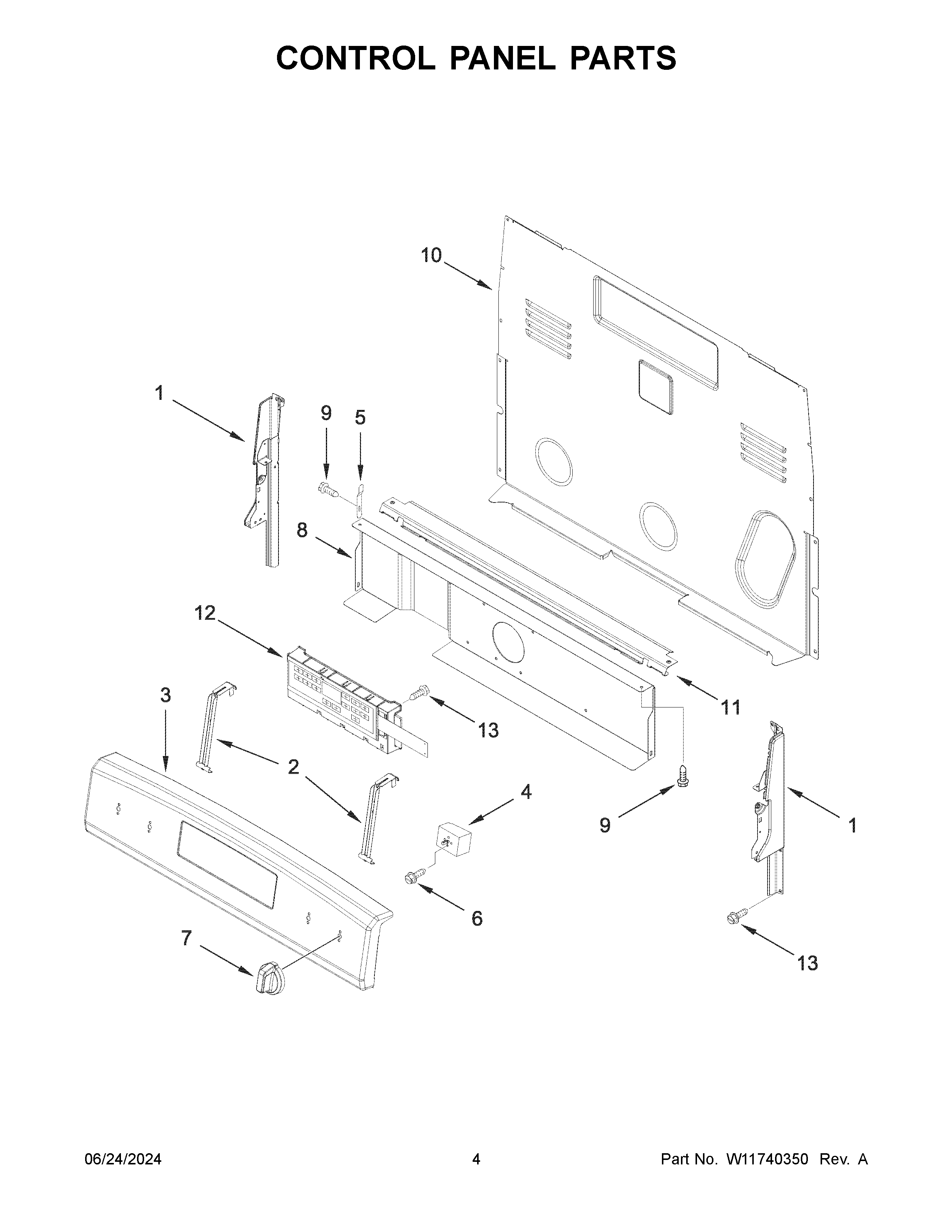 CONTROL PANEL PARTS