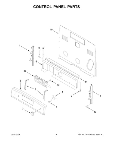 Control panel parts