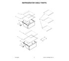 Whirlpool WRS315SNHM06 refrigerator shelf parts diagram