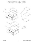 Refrigerator shelf parts