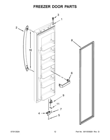 Freezer door parts