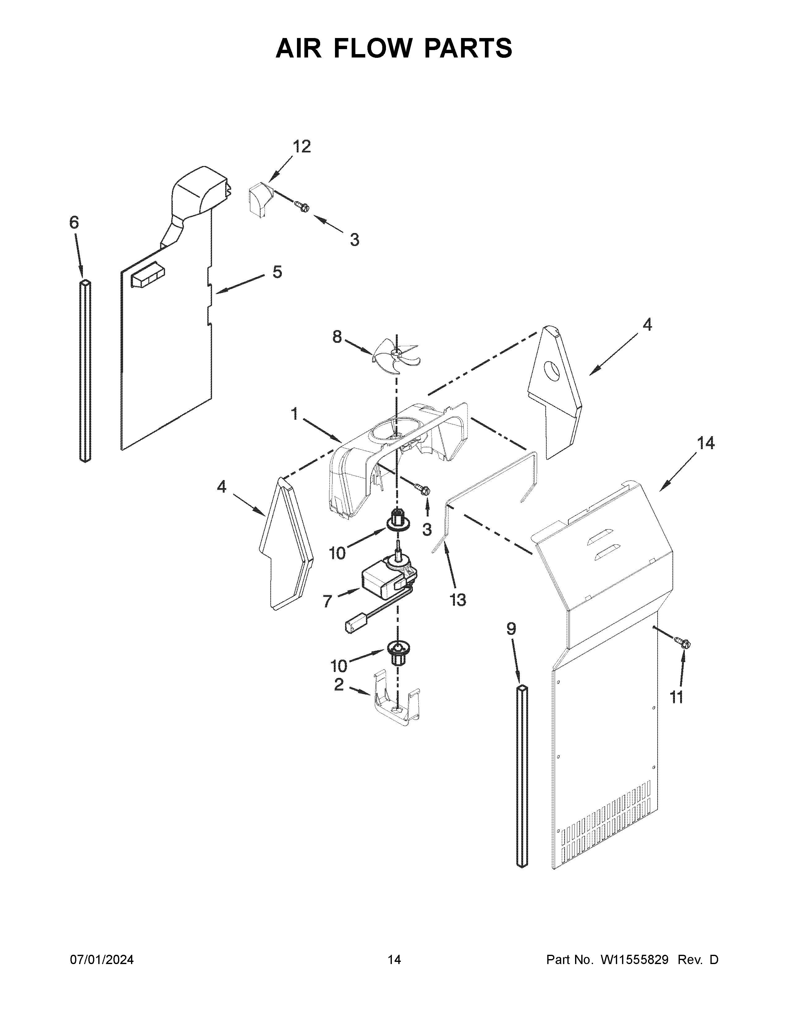 Air flow parts