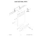 Maytag MDB8959SKW1 door and panel parts diagram