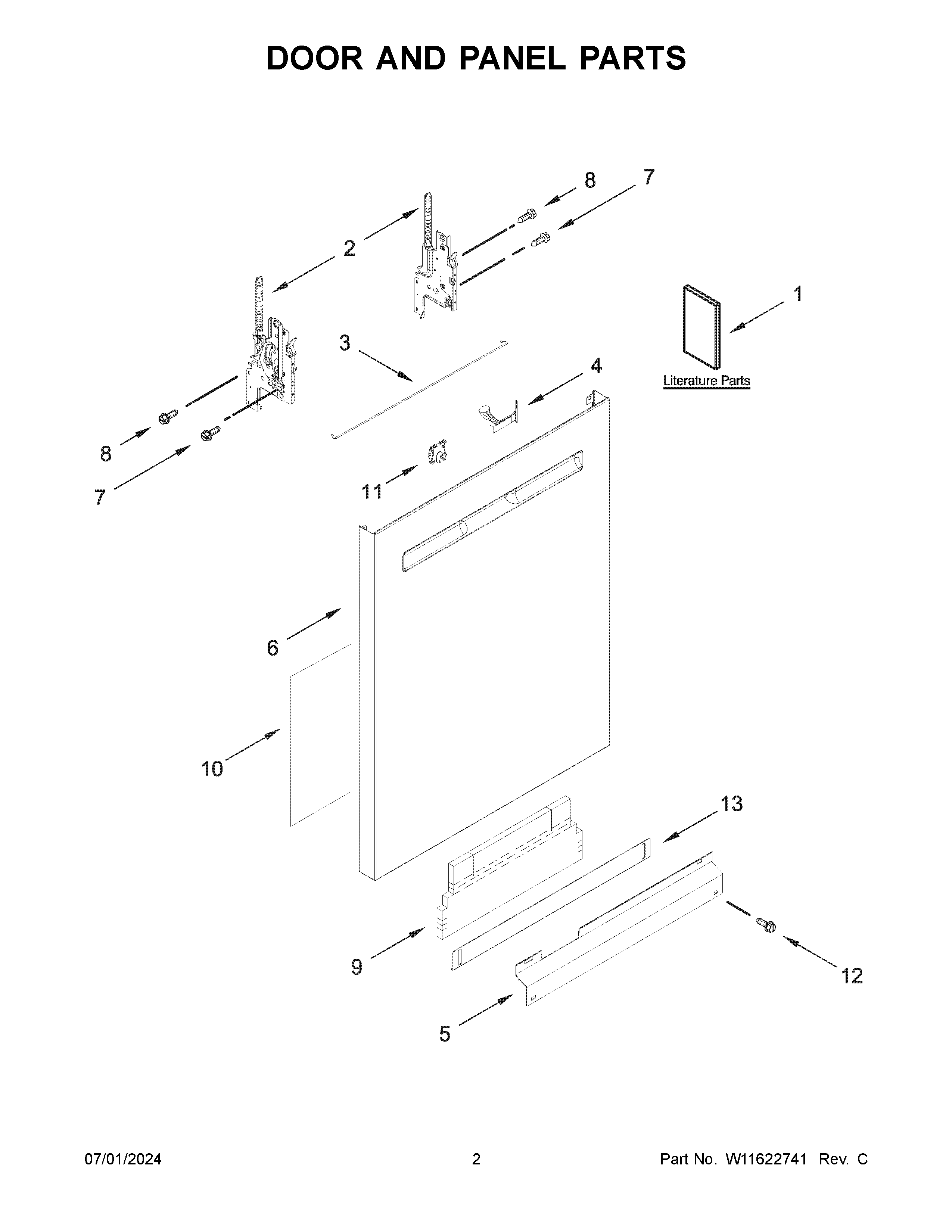 Door and panel parts