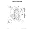 Maytag MDB8959SKW1 tub and frame parts diagram