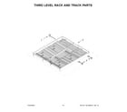 Whirlpool WDTA50SAKZ1 third level rack and track parts diagram