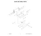 Whirlpool WDT970SAKV1 door and panel parts diagram