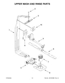 Upper wash and rinse parts