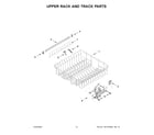 Whirlpool WDT970SAKV1 upper rack and track parts diagram