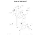 Whirlpool WDT750SAKB1 door and panel parts diagram