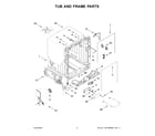 Maytag MDB8959SKZ2 tub and frame parts diagram