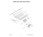 Maytag MDB7959SKZ3 upper rack and track parts diagram