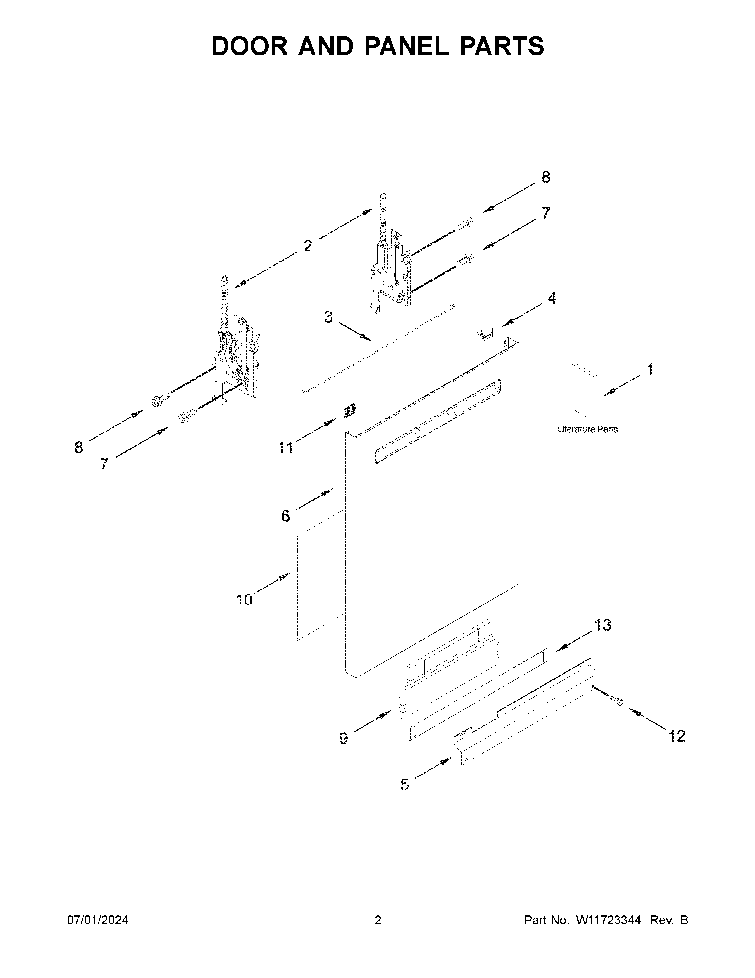 Door and panel parts