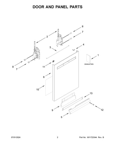 Door and panel parts