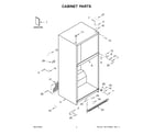 Whirlpool WRT311FZDZ05 cabinet parts diagram