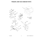 KitchenAid KRFF305EBS08 freezer liner and icemaker parts diagram