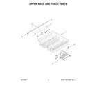 Whirlpool BLB14GRANA3 upper rack and track parts diagram