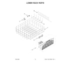 Whirlpool BLB14GRANA3 lower rack parts diagram