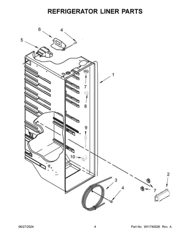 Refrigerator liner parts