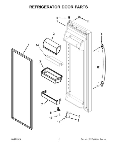 Refrigerator door parts