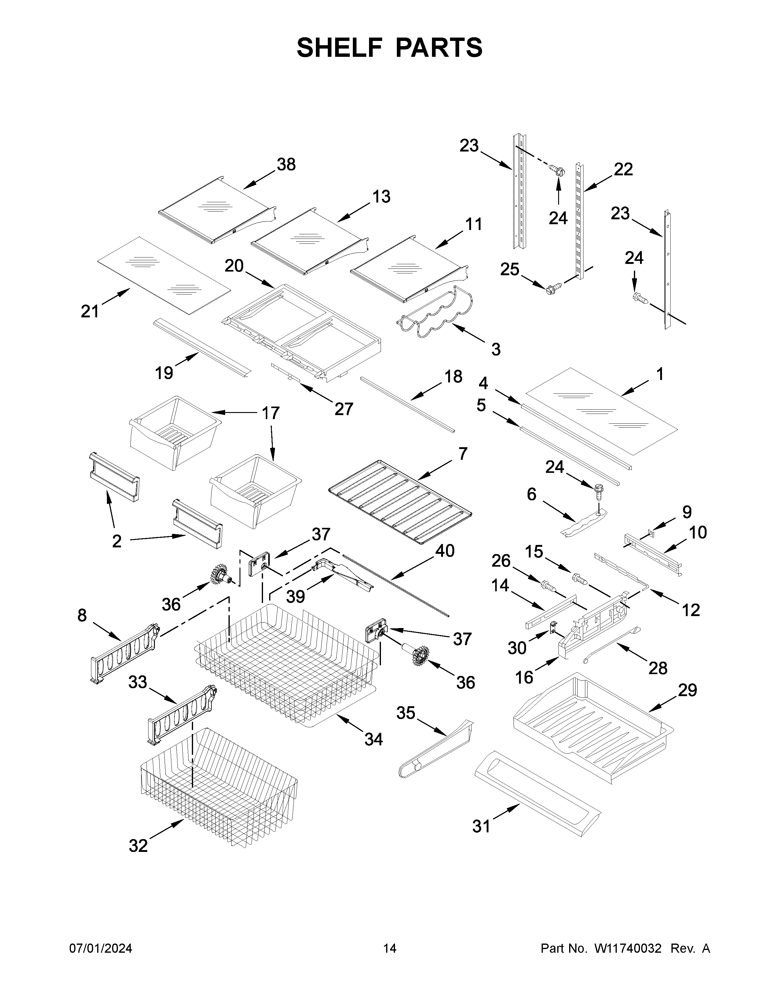 Shelf parts