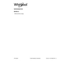 Whirlpool WRF540CWHW10 cover sheet diagram