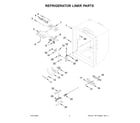 Whirlpool WRF540CWHW10 refrigerator liner parts diagram