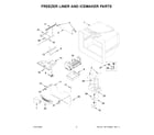 Whirlpool WRF540CWHW10 freezer liner and icemaker parts diagram