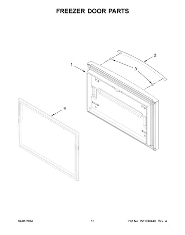 Freezer door parts