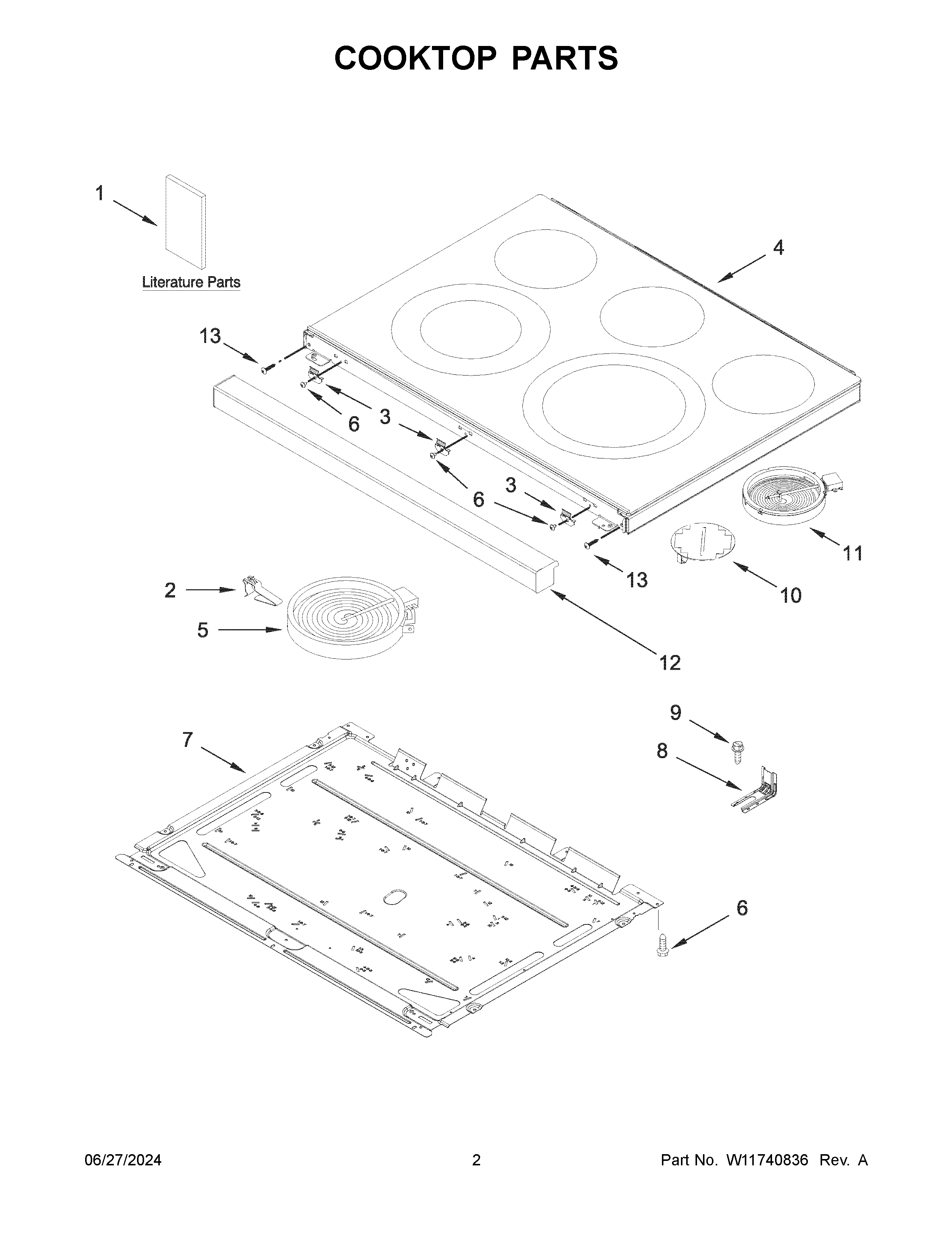 Cooktop parts