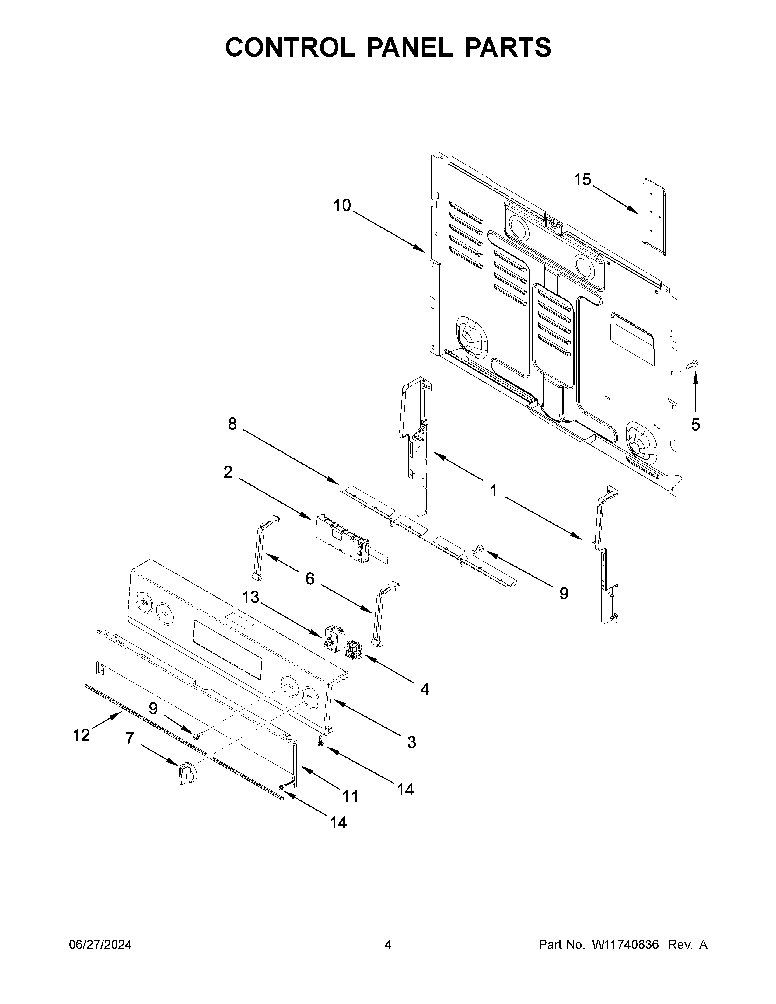 Control panel parts