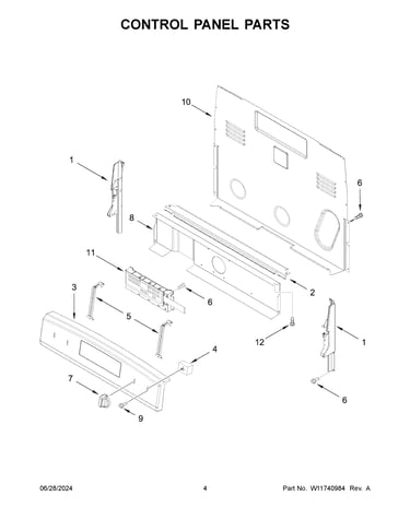 Control panel parts