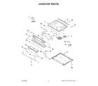 Whirlpool YWEE515S0LW3 cooktop parts diagram