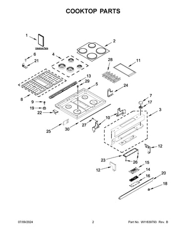 Cooktop parts