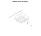 Whirlpool WDT740SALW1 upper rack and track parts diagram