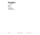 Whirlpool WDT750SAKV2 cover sheet diagram