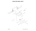 Whirlpool WDT750SAKB2 door and panel parts diagram