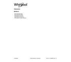 Whirlpool WDTA50SAKV2 cover sheet diagram