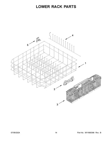 Lower rack parts