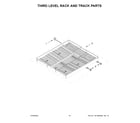 Whirlpool WDTA50SAKV2 third level rack and track parts diagram