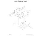 Whirlpool WDT970SAKV2 door and panel parts diagram