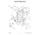 Maytag MDPS6124RZ0 tub and frame parts diagram