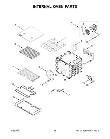 Internal oven parts