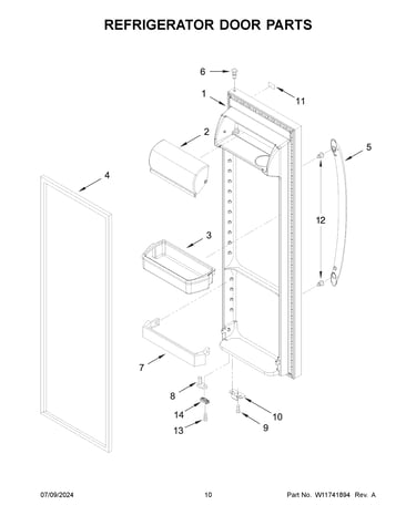 Refrigerator door parts