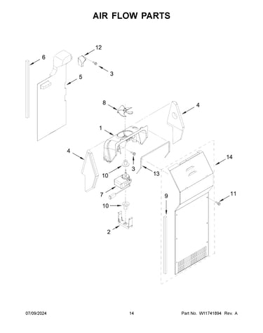 Air flow parts